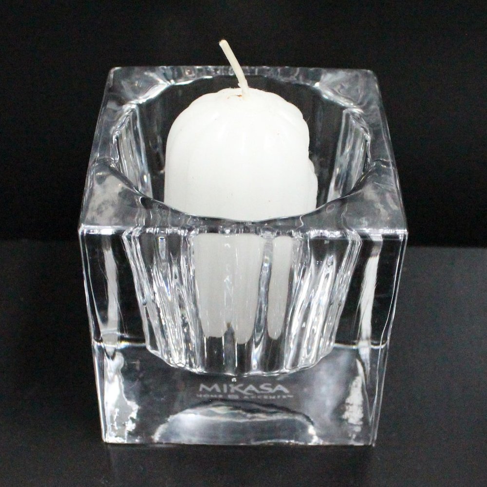 Mikasa Home Accents Clear Square Votive Candle Holder